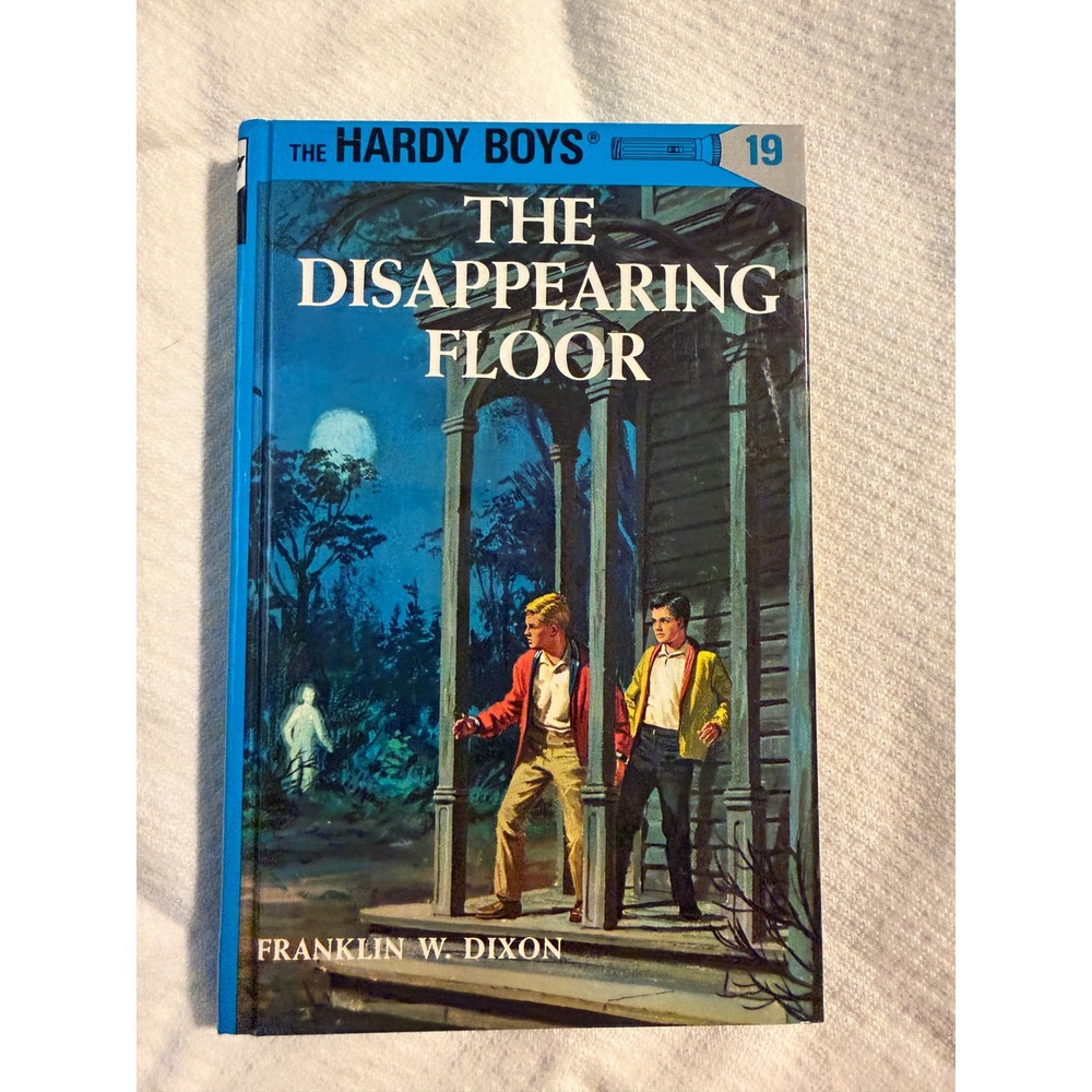 The Hardy Boys The Disappearing Floor Blue  Kids Hardcover Mystery Novel Vintage